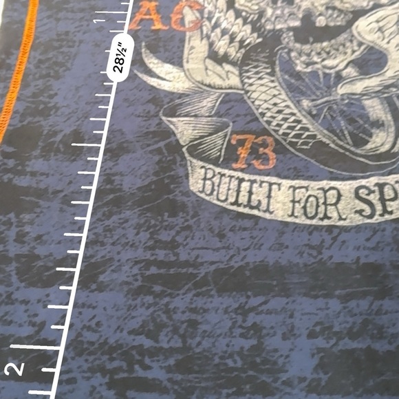 Affliction Mens Graphic Tee Skull Dark Blue Size Extra Large - Picture 6 of 8